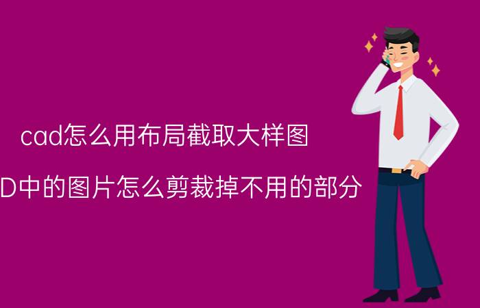 cad怎么用布局截取大样图 CAD中的图片怎么剪裁掉不用的部分？